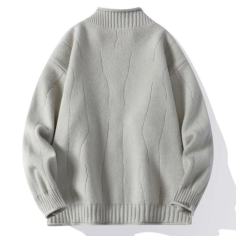 Herren Strickpullover Stehkragen Style - IdealeKleiden