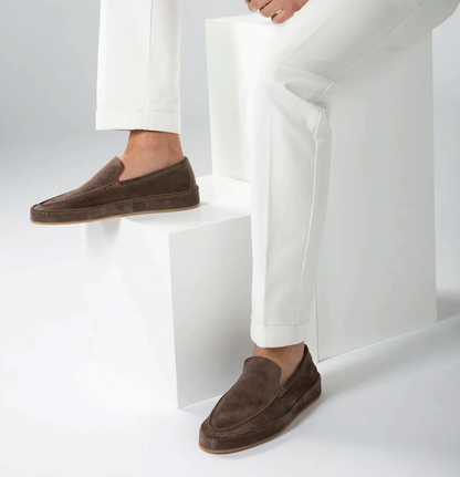 Comfortable men's suede loafers