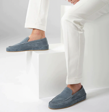 Comfortable men's suede loafers