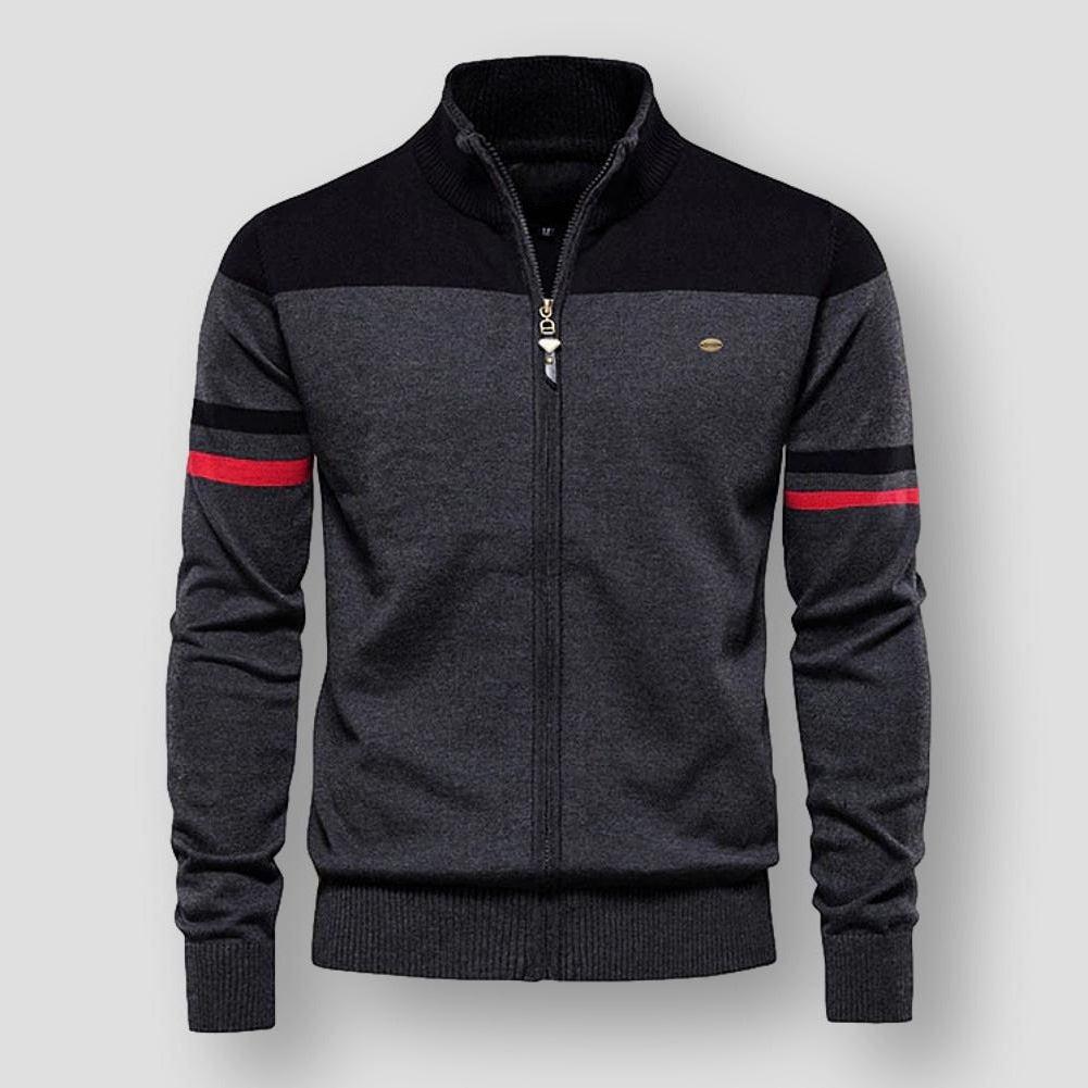 Fashionable Men's Jacket Color Block Design