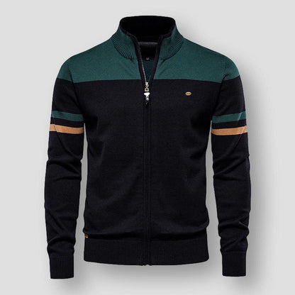 Fashionable Men's Jacket Color Block Design