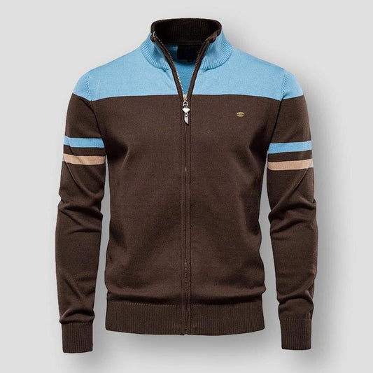 Modische Herrenjacke Farbblock Design - IdealeKleiden