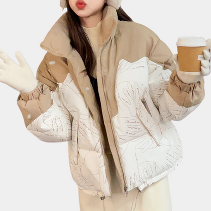 Women's Elegant Black Warm Winter Jacket