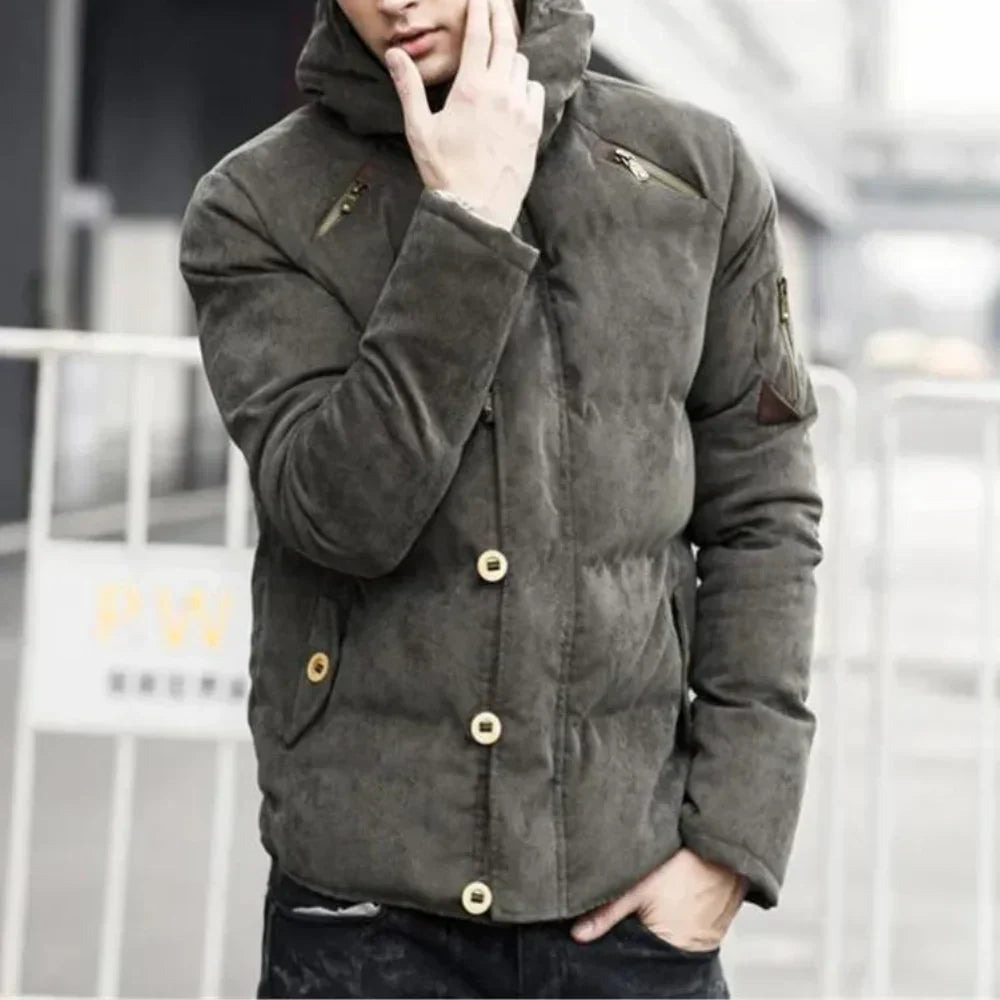 Stylish Men's Hooded Jacket Modern Design