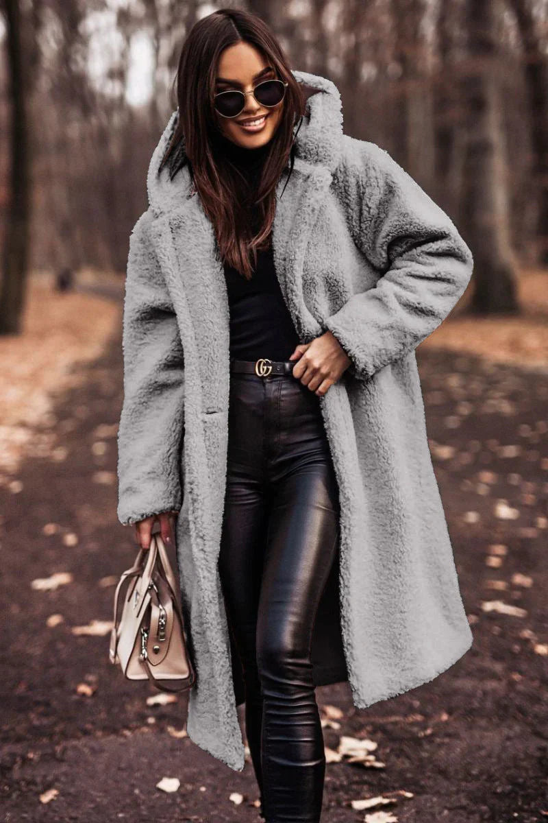 Soft plush coat women's scarf