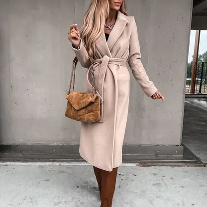 Taura - Women's Trench Coat Wool Blend Classic