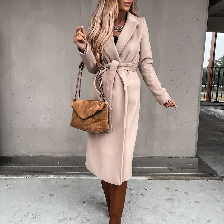 Stylish Women's Wool Blend Trench Coat