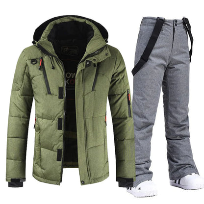 Men's Outdoor Jacket Set Warm Winter