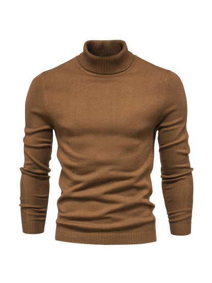 Men's Roll-Neck Sweater Merino Wool Modern Warm