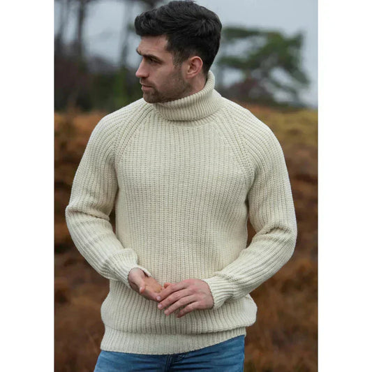 Herren Pullover Warm Hochkragen - IdealeKleiden