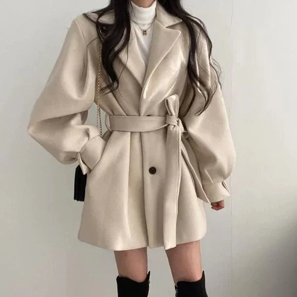 Elegant women's coat Figure-hugging cut