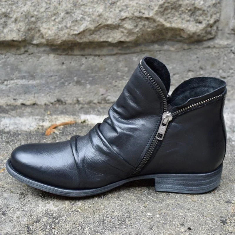 Women's Ankle Boots Comfortable with Side Zipper