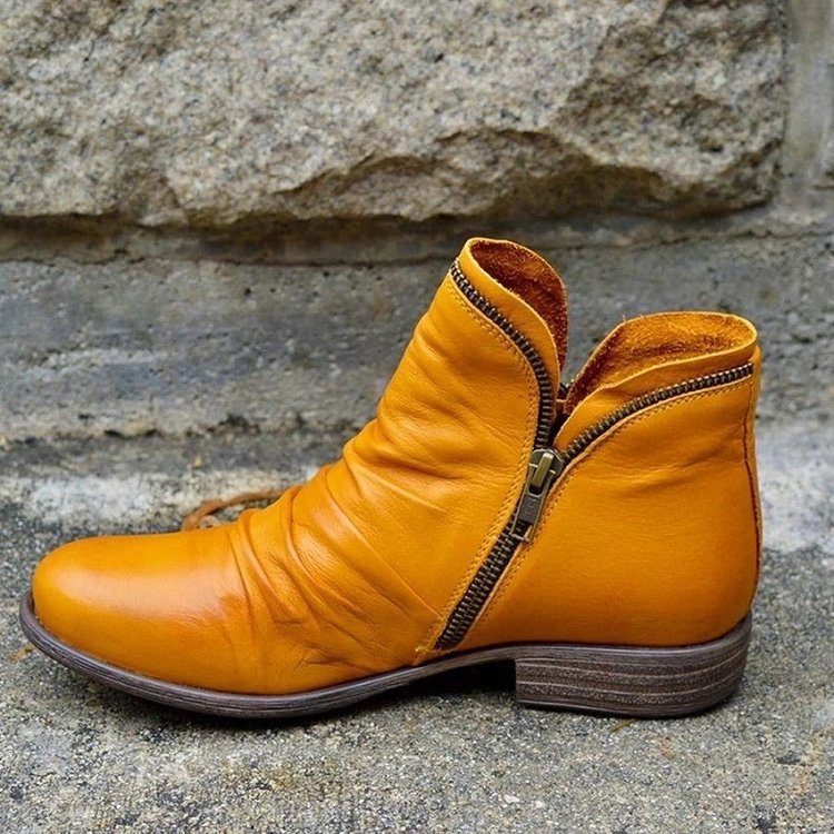 Elegant Ankle Boots Leather Black Narrow