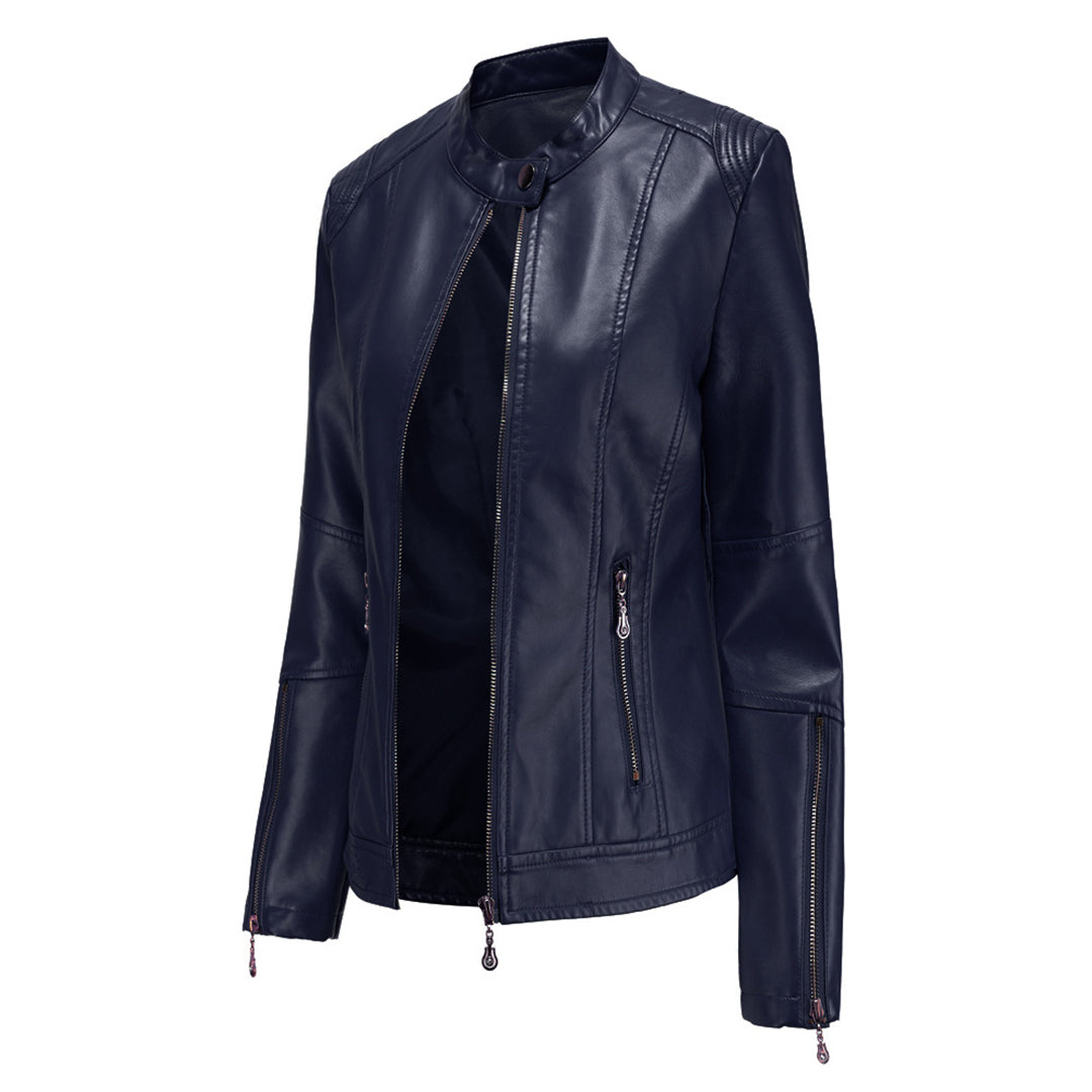 Autumn Leather Jacket Women Stylish