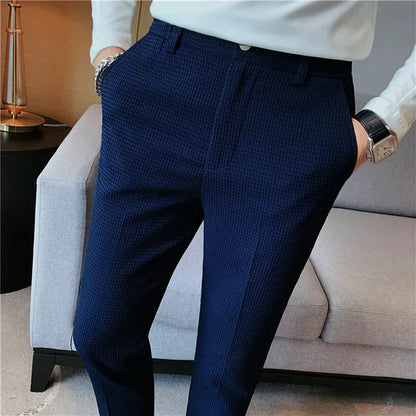 Casual Waffle Trousers Comfortable Leisure