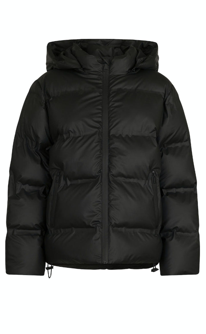 Elegante Daunenjacke Schwarz Damen - IdealeKleiden