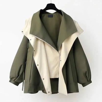 Lightweight Windbreaker Plus Size Hood Drawstring Jacket