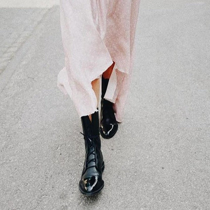 Elegante Leder Stiefel Damen - IdealeKleiden