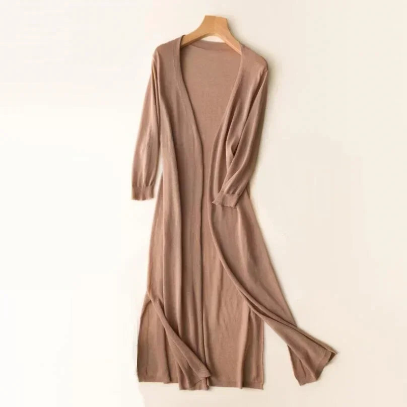 Women's Cardigan Long Elegant Draped Look