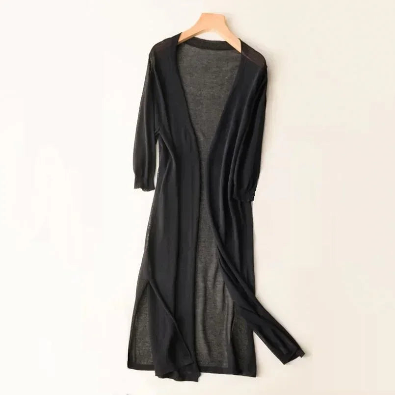 Women's Cardigan Long Elegant Draped Look