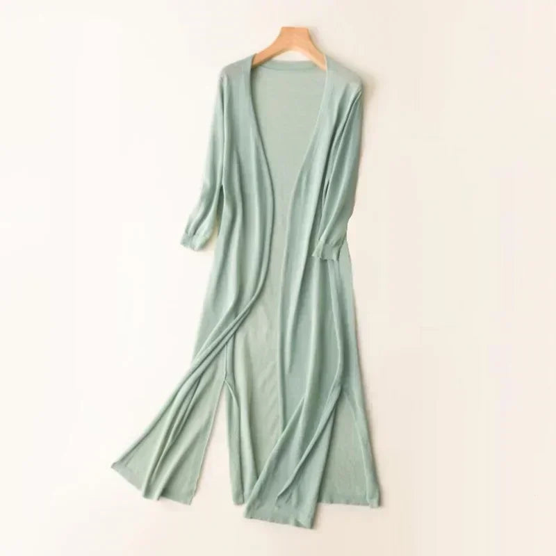 Women's Cardigan Long Elegant Draped Look