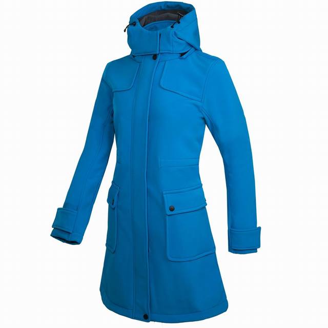 Women's Waterproof Hooded Long Rain Jacket