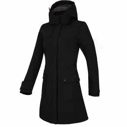 Women's Winter Jacket Hood Zipper Waterproof