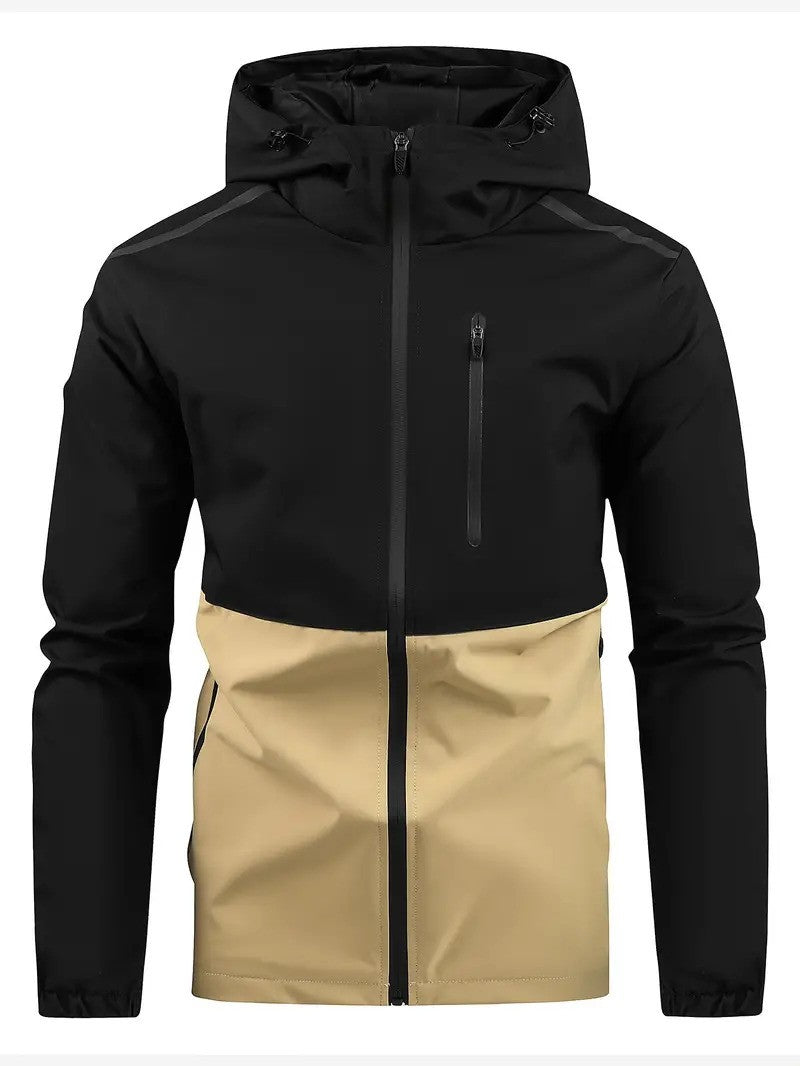 Men's Windbreaker Jacket Outdoor Sporty Hooded