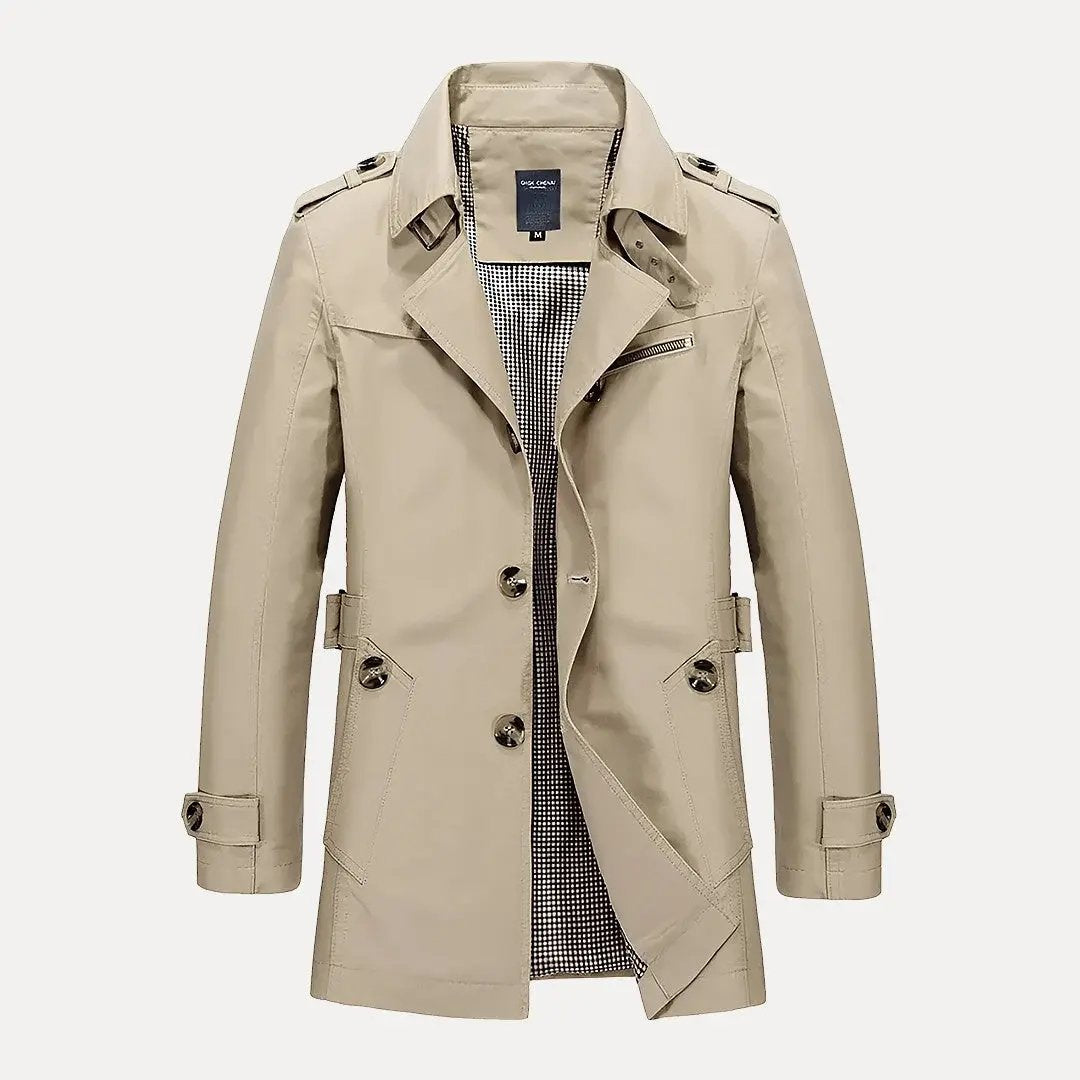 Stylischer Trenchcoat Flip Kragen Damen - IdealeKleiden