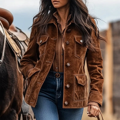 Rustic Leather Jacket Brown Leather Beauty