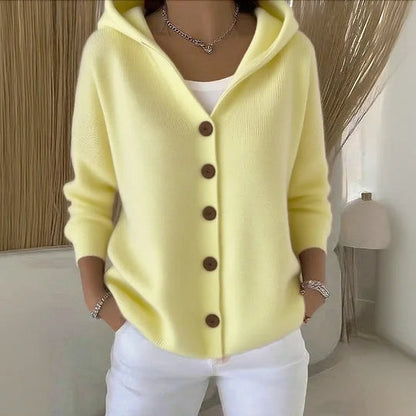 Women's Cardigan Hood Buttons