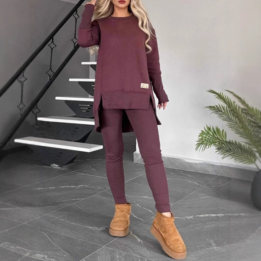 Übergrößenes Strickkleid Weich Lange Öffnungen