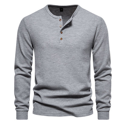 Men's Long-Sleeved Shirt Structured Modern Buttons