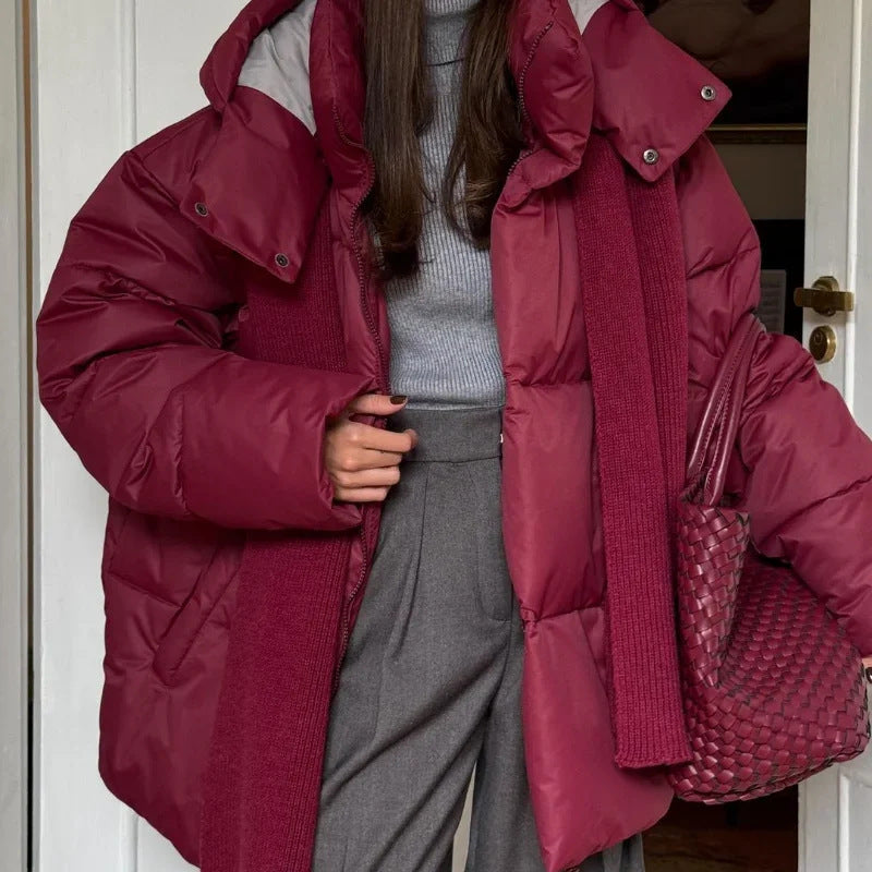 Women's Elegant High-Neck Winter Down Jacket