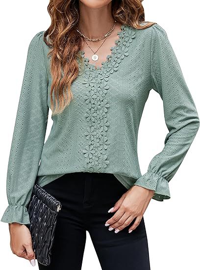 Elegant Women's Floral V-Neck Blouse