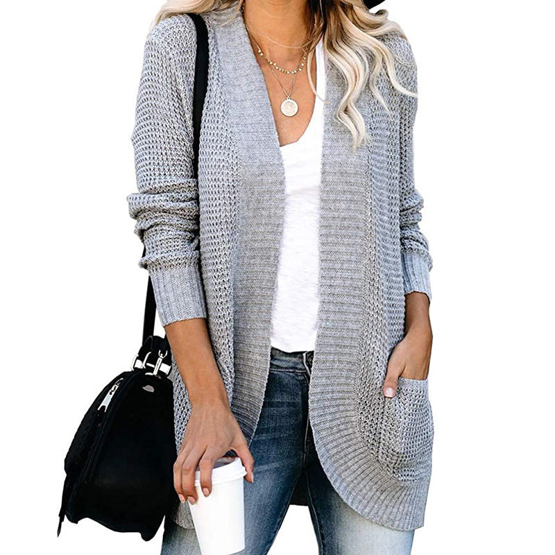 Women's Cardigan Casual Open Front with Pockets