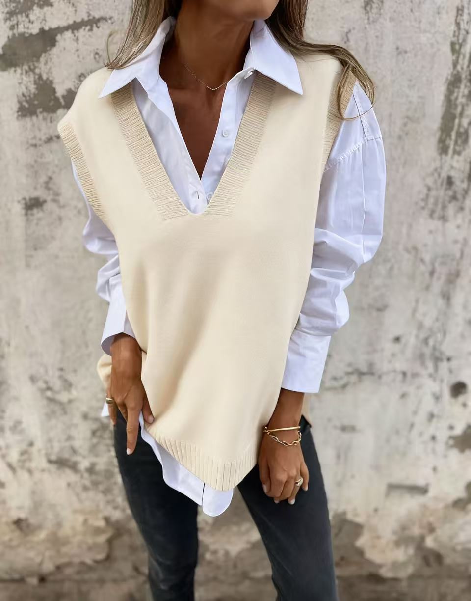 Women's Sweater Casual V-Neck Casual Style