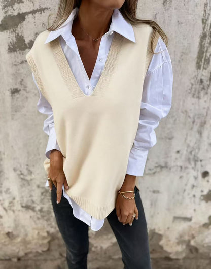 Women's Sweater Casual V-Neck Casual Style