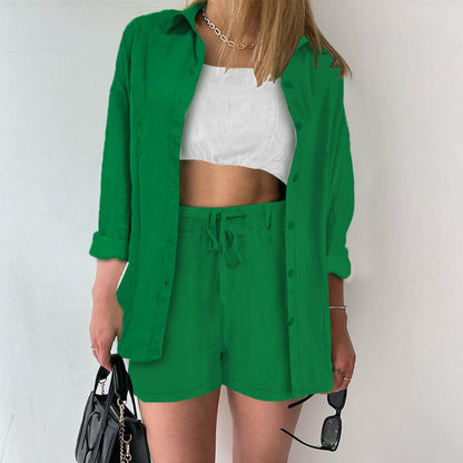 Women's Linen Two-Piece Summer Set Elegant