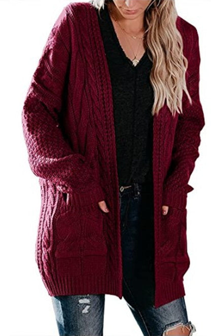 Women's Cardigan Chunky Knit Feminine Practical