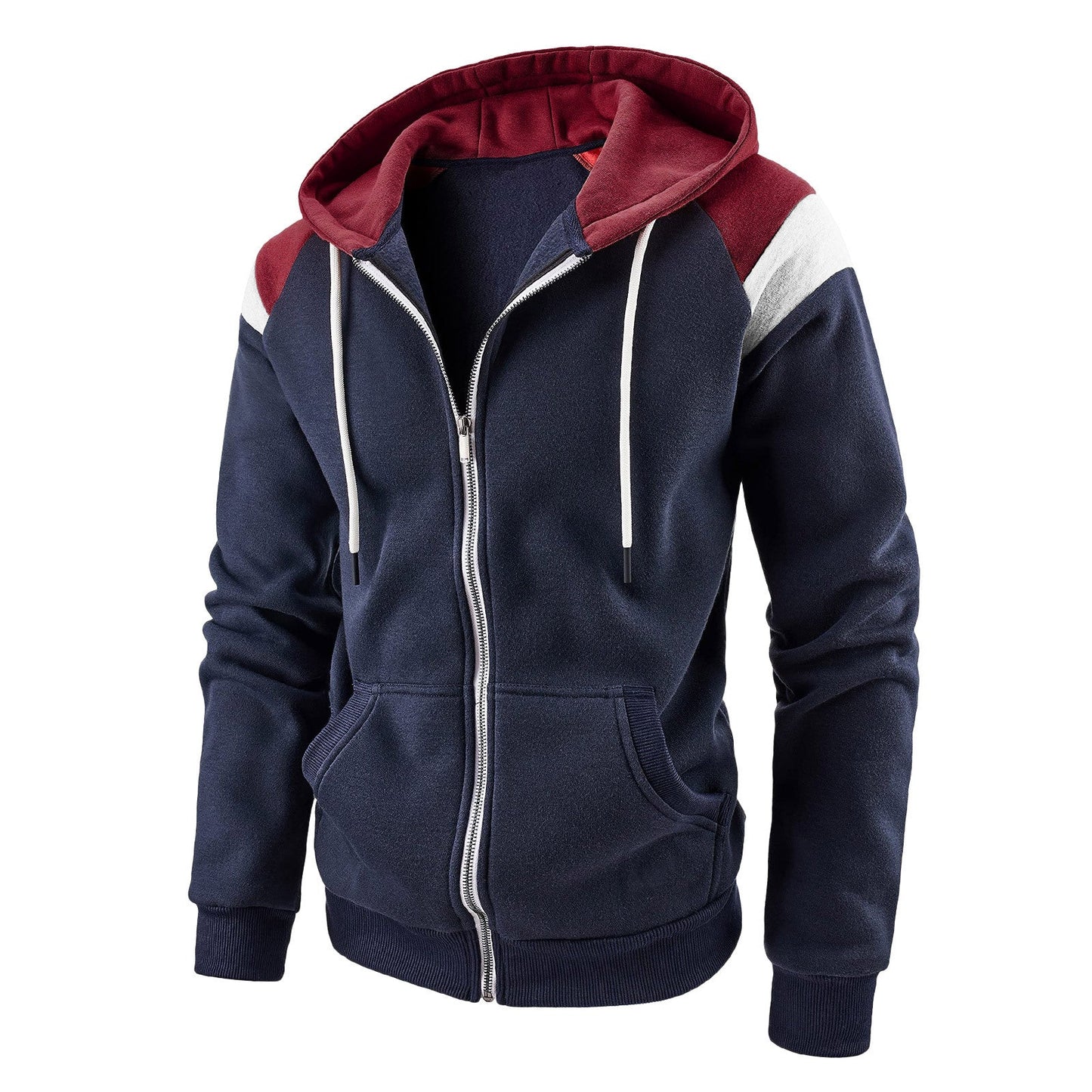 Men's Sporty Zipper Hoodie Modern Style