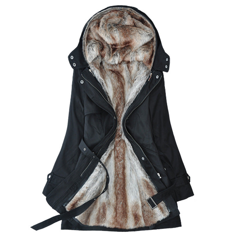 Women's Lined Winter Jacket with Hood Women's Parka