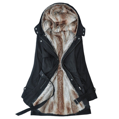 Women's Lined Winter Jacket with Hood Women's Parka