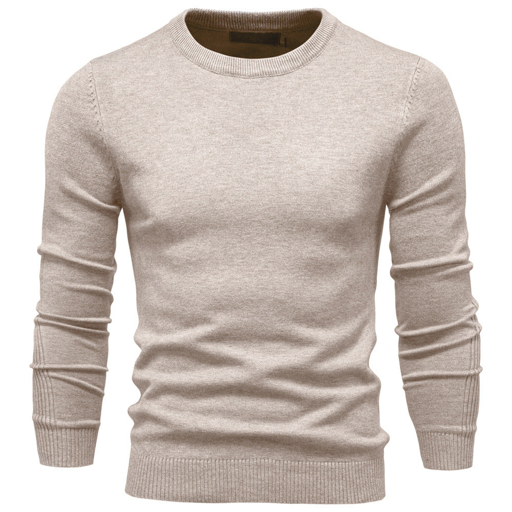 Men's Round Neck Cotton Sweater Elegant Design