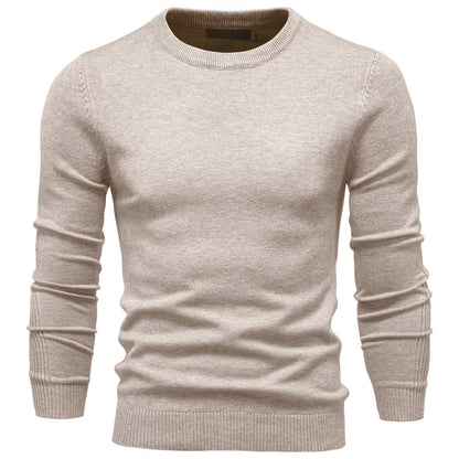 Men's Round Neck Cotton Sweater Elegant Design