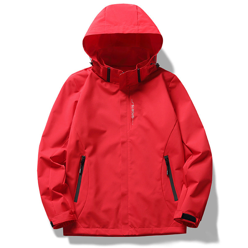 Waterproof Women's Jacket with Hood and Breathable Material