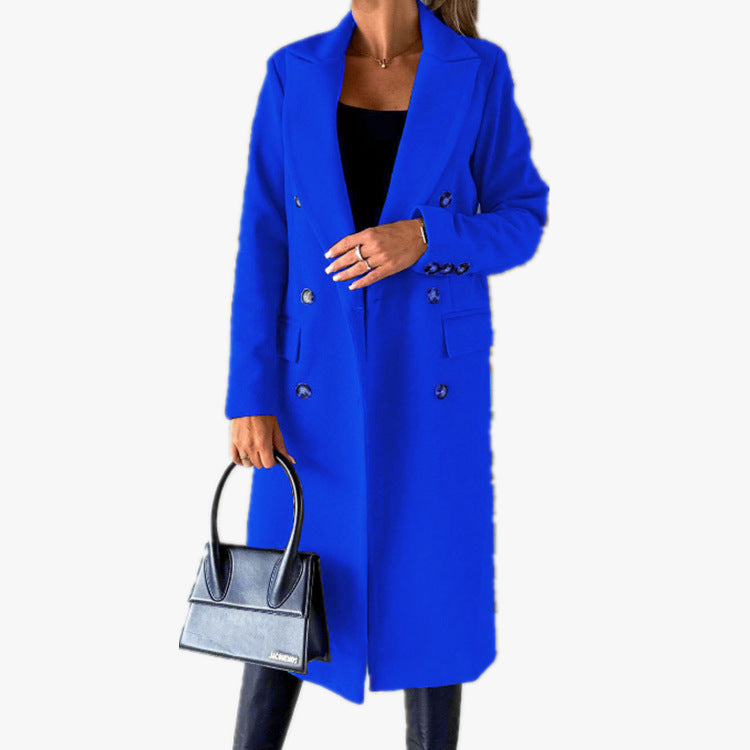 Women's Classic Elegant Trench Coat With Pockets