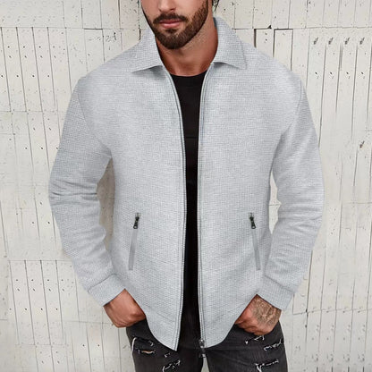 Men's Modern Structured Cardigan Optimal Zipper