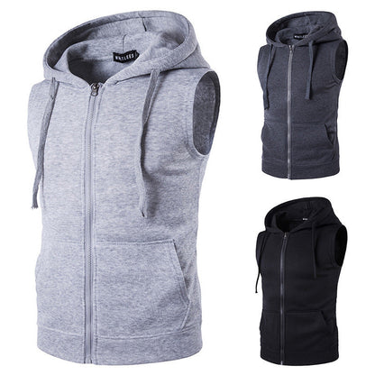Herren Kapuzenjacke Sportlich Mit Taschen - IdealeKleiden
