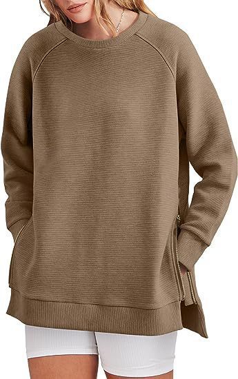 Women's Comfortable Zippered Sweatshirt with Pockets